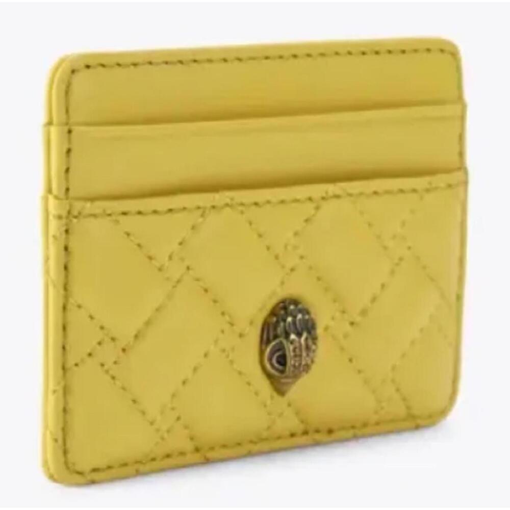 Kurt Geiger Kensington Card Holder in Bright Yellow - Picture 2 of 5